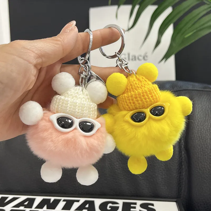 Cheap Cartoon Plush Card Holder Keychain Fuzzy Cute Animal Kpop