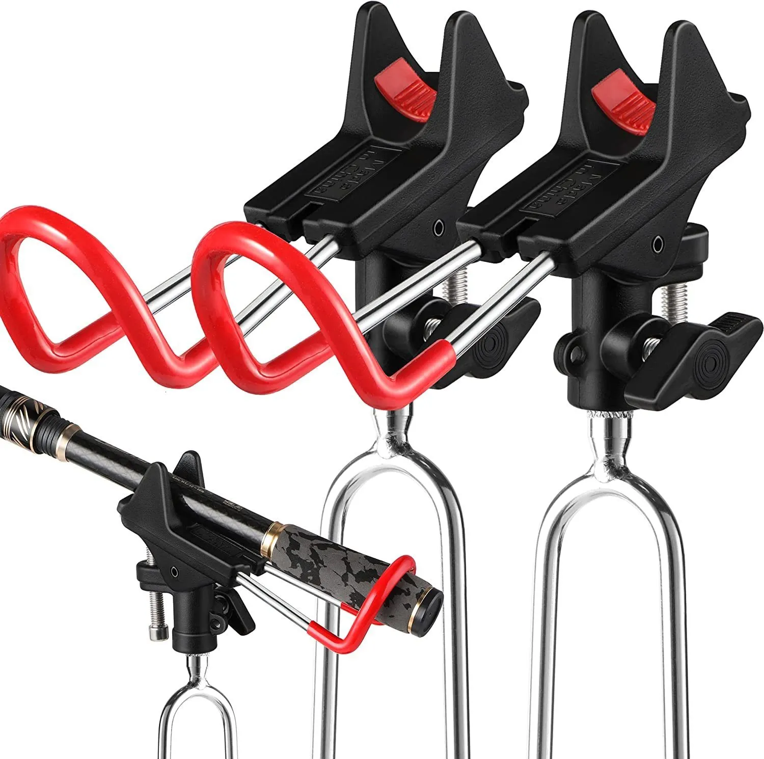 Upgraded Fishing Rod Holders 2 Pack Pole Ground  Beach