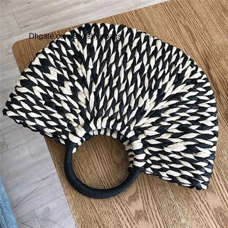 DHgate.com:Woven Straw Tote Bag for Women - Large Capacity Rattan ...