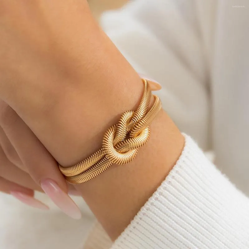 Link Armbänder Trendy Für Frauen Gold Silber Farbe Punk Curb Kubanische Kette Retro Twist Armreifen Hippie Handgelenk Paar Schmuck geschenke