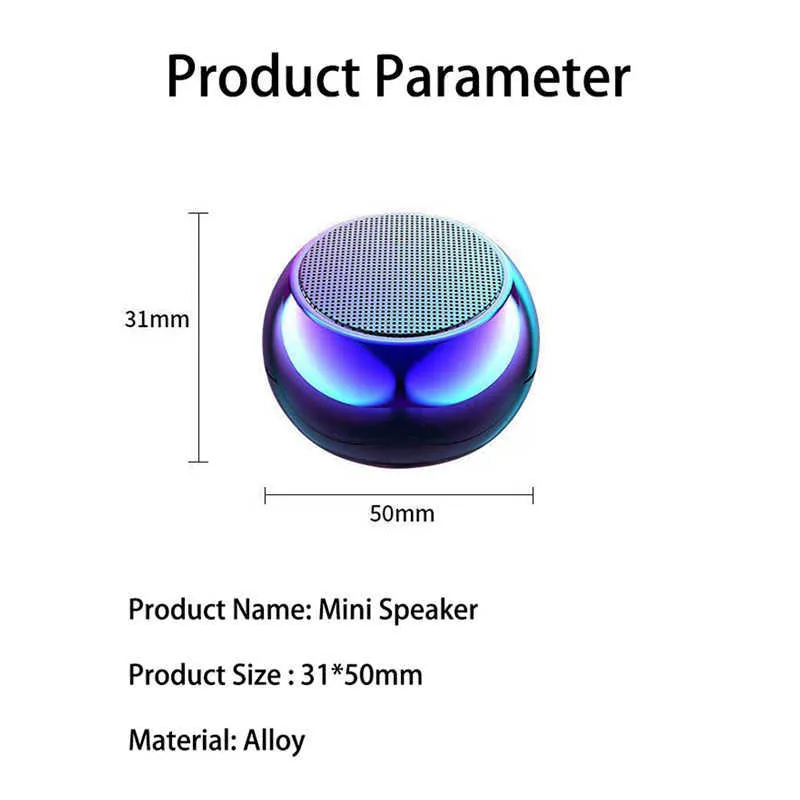 Alto-falantes portáteis bluetooth sem fio alto-falante som portátil baixo leitor de música pequeno subwoofer estéreo