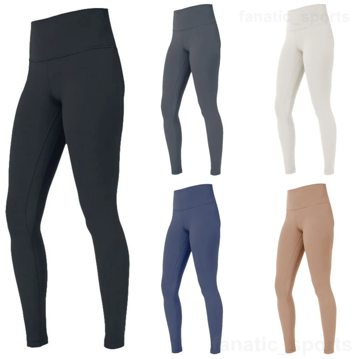 Lu Align Lu Lady Yogas Lange Hosen, umgedrehtes Gesäß, verdickende Jogginghose, atmungsaktives Workout-Outfit, weiches Schleifen, Übungshose, Fitnessstudio, volle Länge, hohe Taille