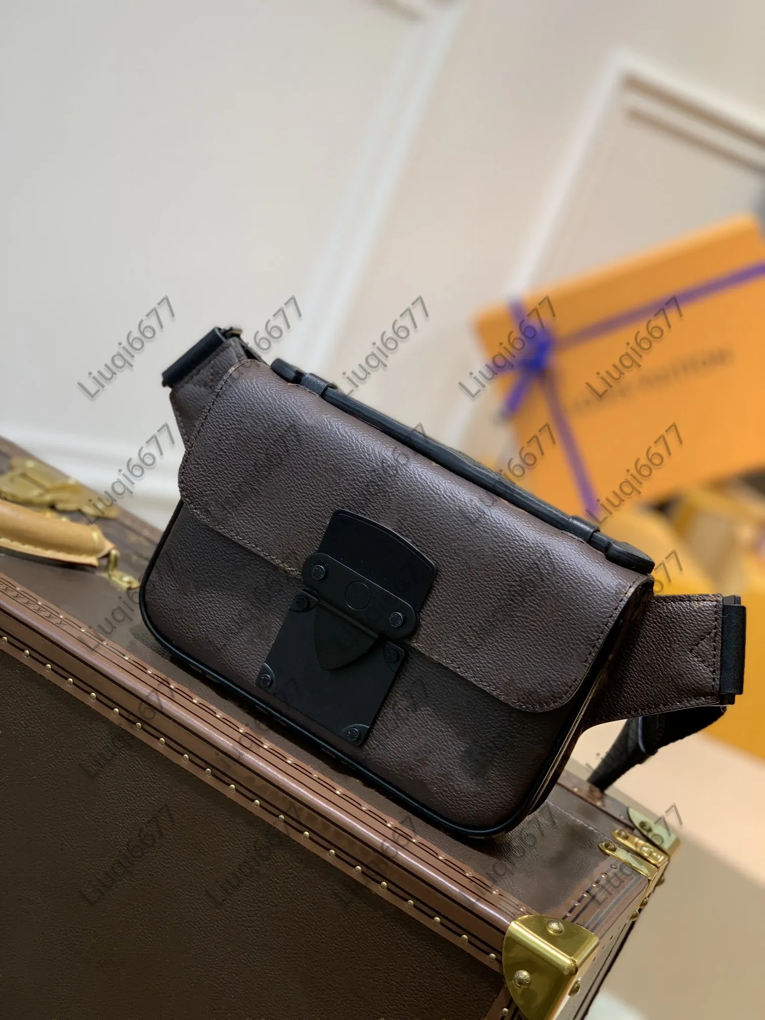 7A Qualität S Lock Sling Bag Designer-Taschen Damen Herren Echtes Leder Sport Fanny Pack Taillentaschen Umhängetasche Geldbörse Geldbörse Bauchtasche Handtaschen Brusttasche Gürteltasche Bauchtasche