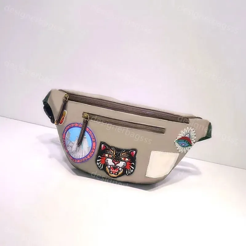 Tasarımcı Fanny Pack Ophidia Canvas Tiger Bumbag Lüks Serseri Çanta Erkekler Bel Çantaları Göğüs Çanta Çantası Çanta Kadınlar Moda Crossbody Bag Retro Rahat Sacoche Marsupio