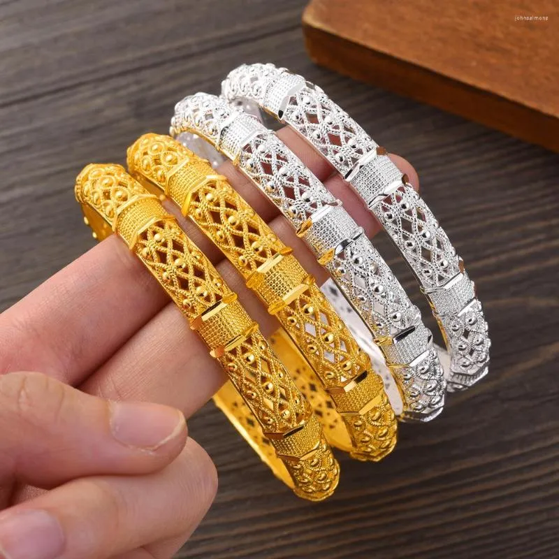 Bracelet Bangrui 24K Dubai Or Couleur Bijoux De Mariage Pour Femmes Hommes Arabie Arabe BraceletBangles