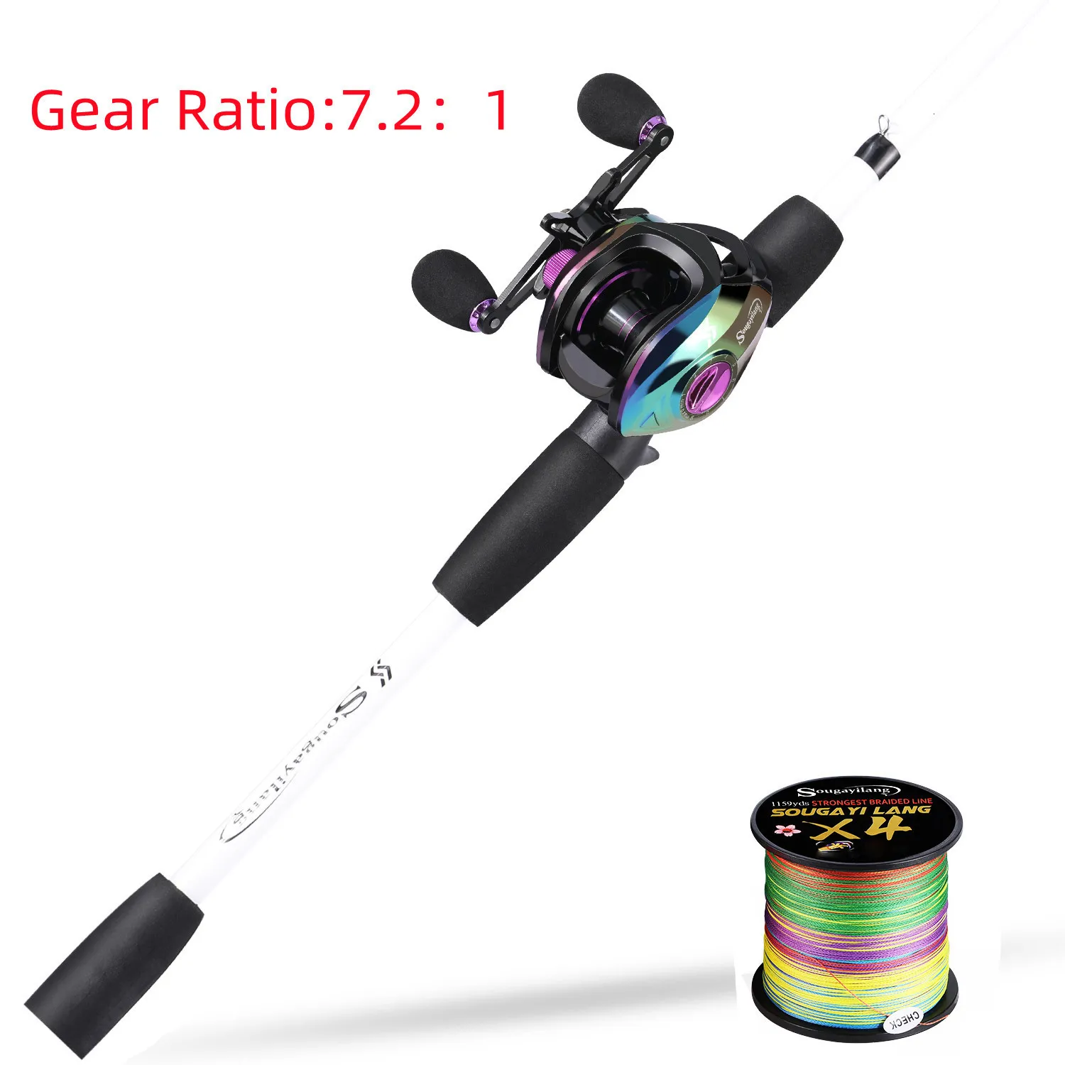 Sougayilang 4 Sections 1.98M Telescopic Baitcasting Rod Combo For Bass  Fishing And Baitcasting Ultralight Travel Set Pesca 230609 From Ren05,  $28.44