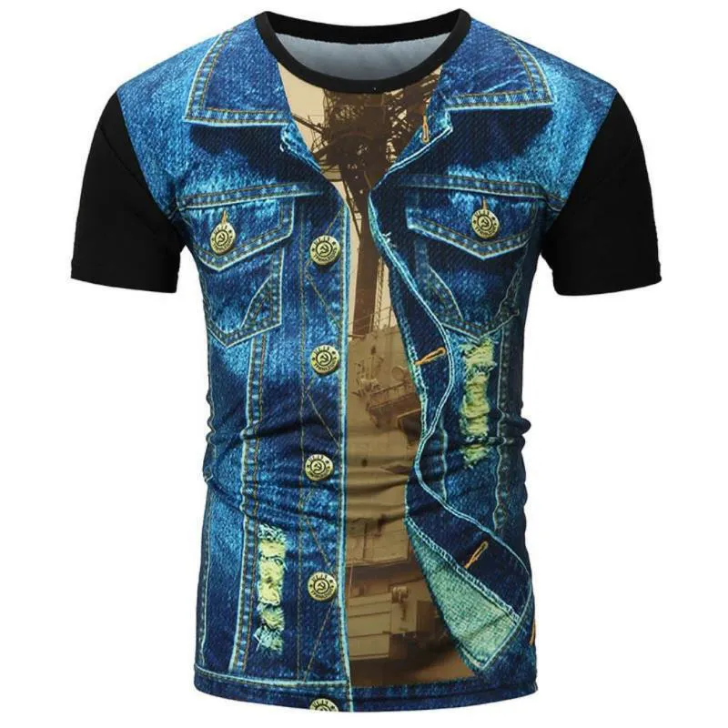 Men's T-Shirts Summer Short Sleeve Streetwear Fake Suit Vest 3D T Shirt Fashion Funny Fake Suit Tuxedo Bow Tie 3D Printed XS-5XL 230608