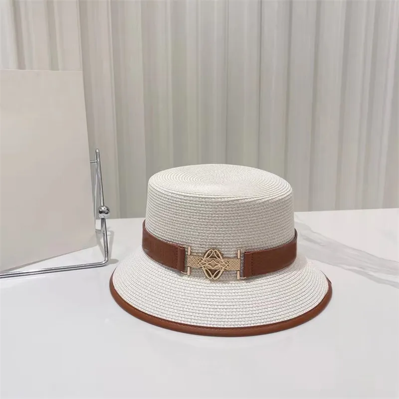 Designer Woven Bucket Hats Straw Hat Womens For Garden Travel Beach Sunhat High Quality woman Cap Men Fashion Strawhat