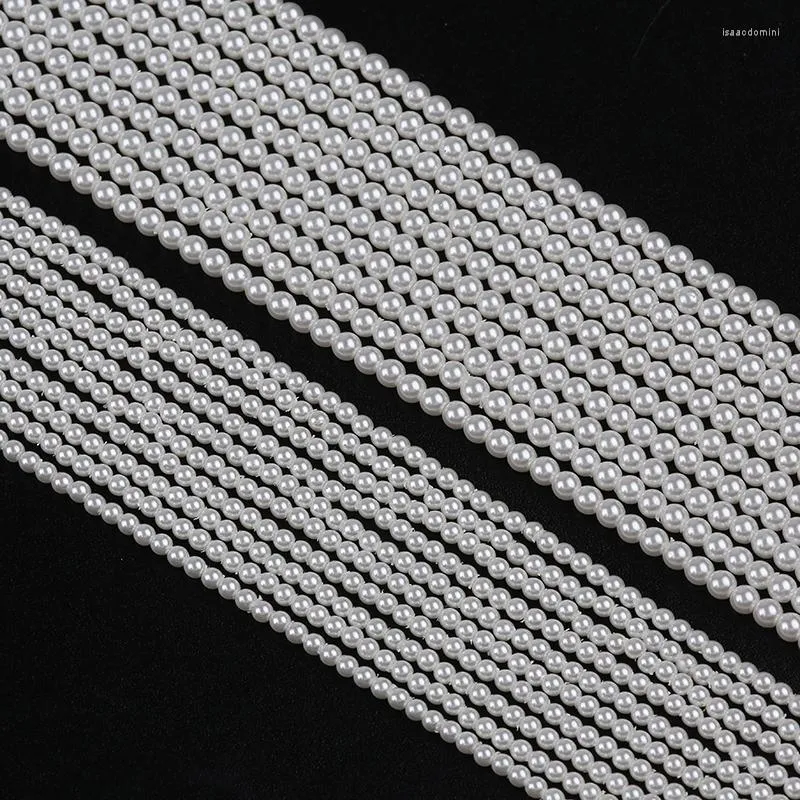 Pierres précieuses en vrac en gros 2mm 3mm coquille de perles blanches naturelles rondes