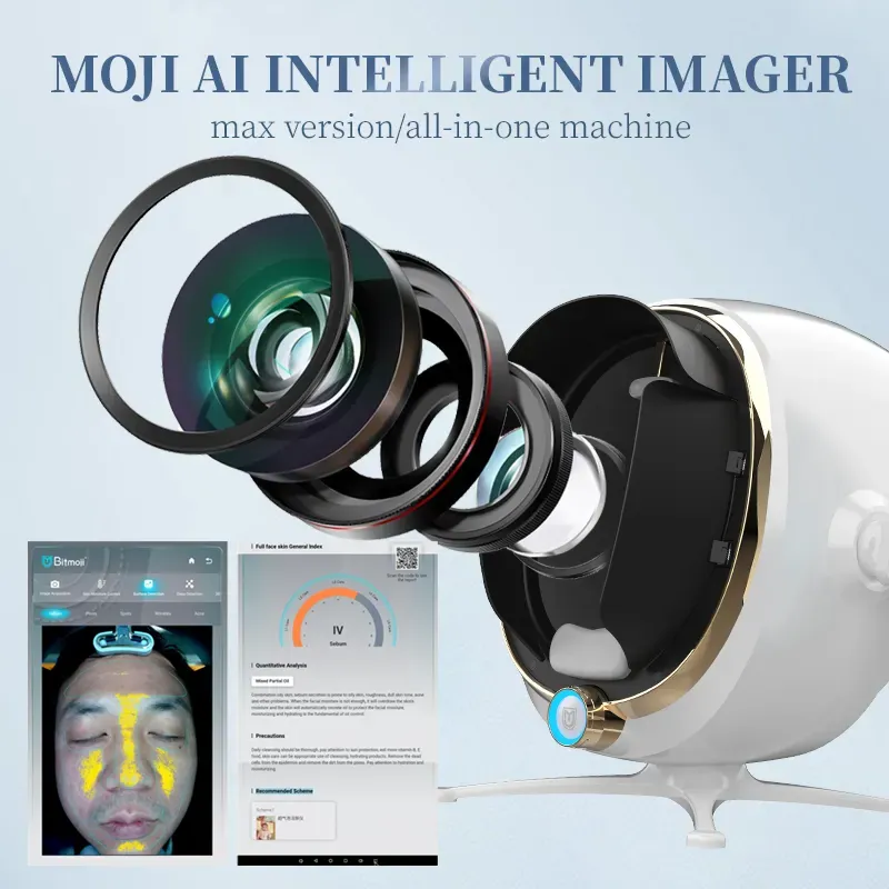 AI Facial Skin Analyzer - 3D Smart Face Scanner with HD Imaging & Pad ...