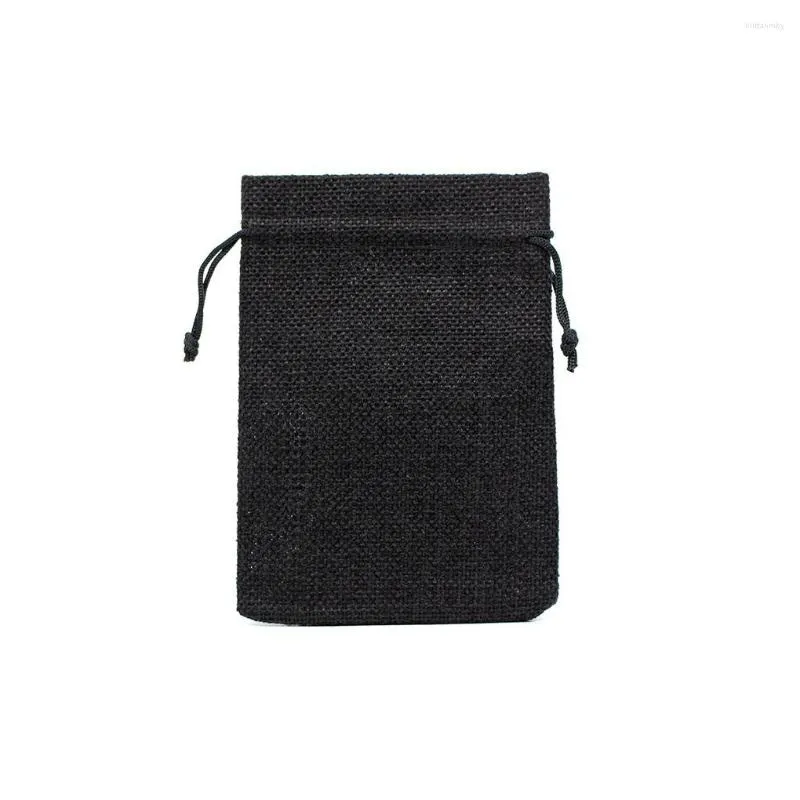 Jewelry Pouches 50Pcs Sackcloth Drawstring Rings Necklaces Bags Burlap Bundled Can Party Wrap Birthday Durable