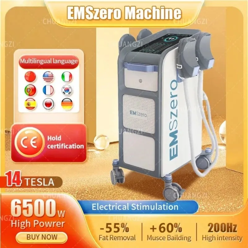 EMSZERO HIEMT Corps amincissant le stimulateur musculaire électrique 4 poignées EMS RF