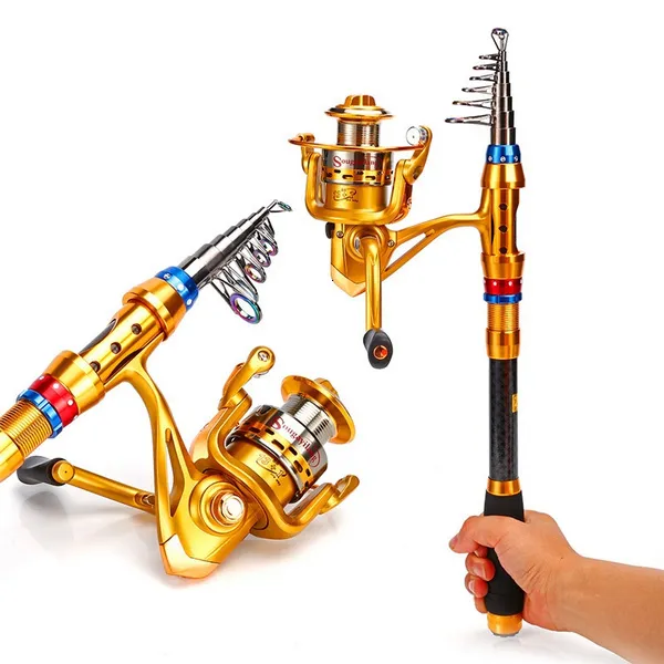 Sougayilang Telescopic Spinning Fishing Rod and Reel Combo 6.9-10 ft, 13+1  Ball Bearings, Aluminum Alloy Spool from Dhgate Rod Reel Combo - price 67.71