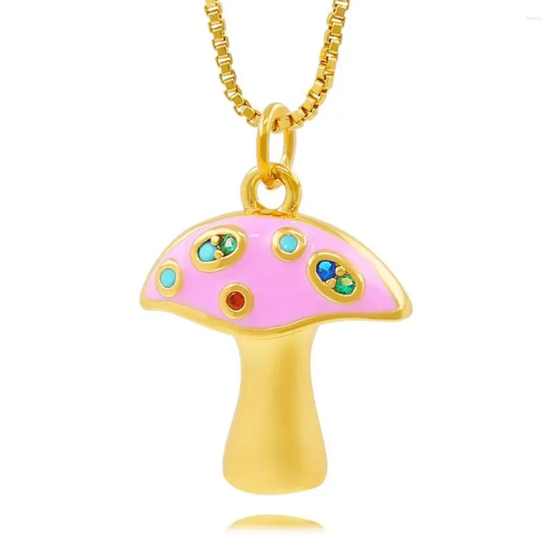 Collane con ciondolo Dolce e romantica Bambina a forma di fungo 2023 Collana principessa squisita squisita Regalo per bambini preferito