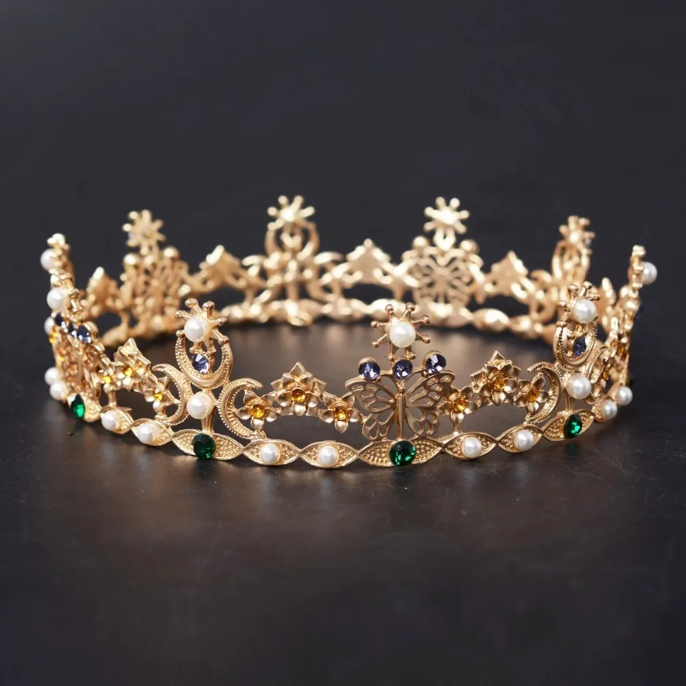 Gioielli per capelli da sposa Regina reale Re Diademi e corone Copricapo da sposa vintage Accessori per ornamenti da donna 230609