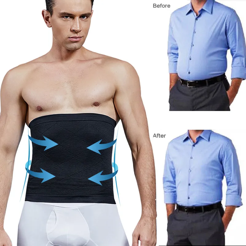 Taille ventre Shaper hommes Compression corps ceinture formateur Shapers mince Corset minceur Fitness contrôle ceinture Cincher 230608