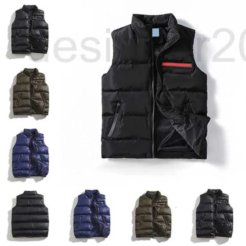 Mäns västar designer män termiska gilet västar kläder män jackor ärmlös väst blixtlås ytterkläder västmästning mode parka vinter vindbrytare m-3xl wo5n