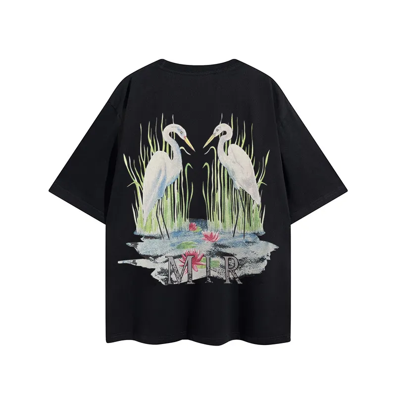 2023 デザイナー潮ブランドメンズ Tシャツファッションカジュアルクルーネックグラフィティ Tシャツ半袖高級ヒップホップストリートコットンピジョンプリント Tシャツサイズ S-XL