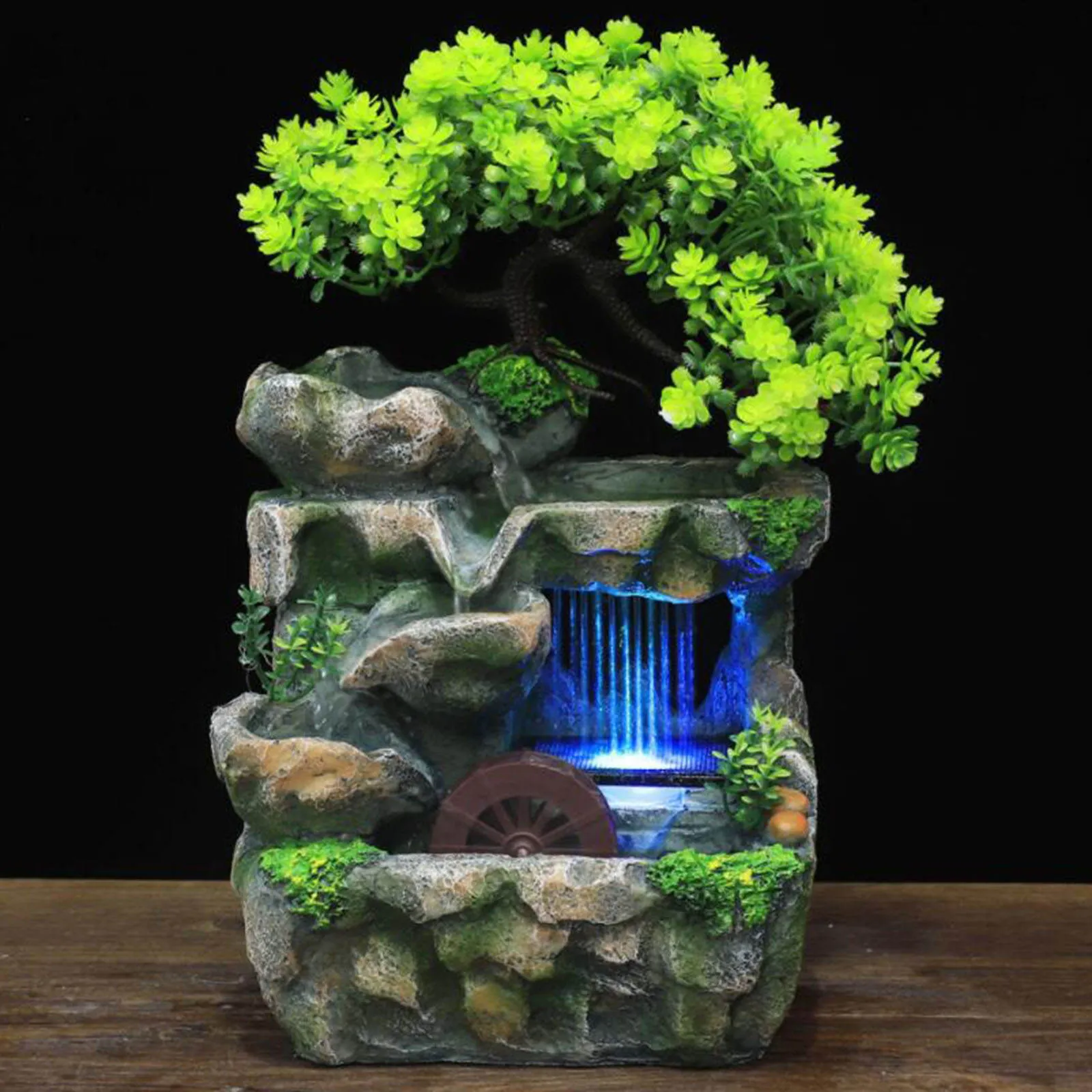 Obiekty dekoracyjne figurki wewnętrzne stołowe wodospad Rockery Bonsai zen medytacja relaksacja kaskadowa fontanny wodne ornament 230608