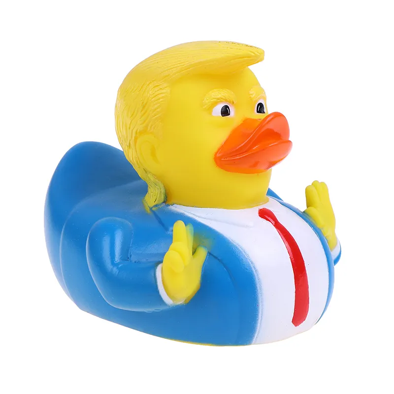 Cartoon Trump Duck Bath Shower Water Floating US President Rubber Duck Baby Toy Water Toy Shower Duck Child Bath Float Toy JN02