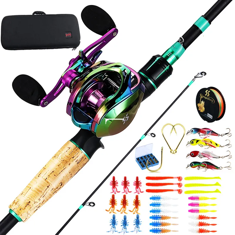 Sougayilang Fishing Rod and Reel Combo 1.8-2.1m Spinning Rod and
