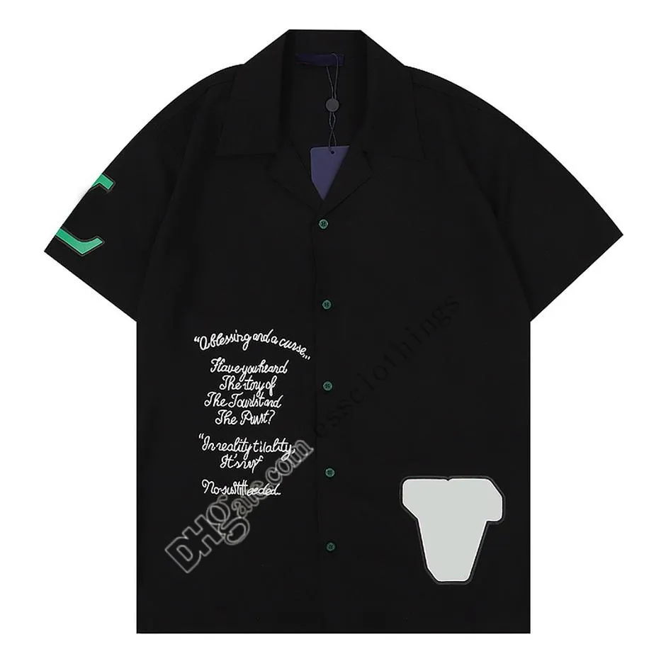 chemise hawaïenne hommes t-shirts designer t-shirt de luxe t-shirt camouflage lettre impression t-shirt classique mode femme vêtements à manches courtes 243S