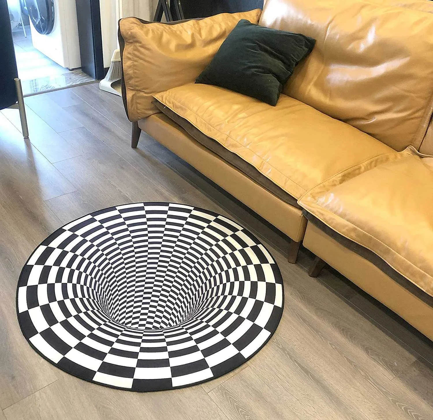 Tapijt 3D Ontwerp Ronde Tapijt Vloerkleden Voor Woonkamer Slaapkamer Kid Kamer Illusie Ronde Gebied Val Tapijten Mat decor R230607