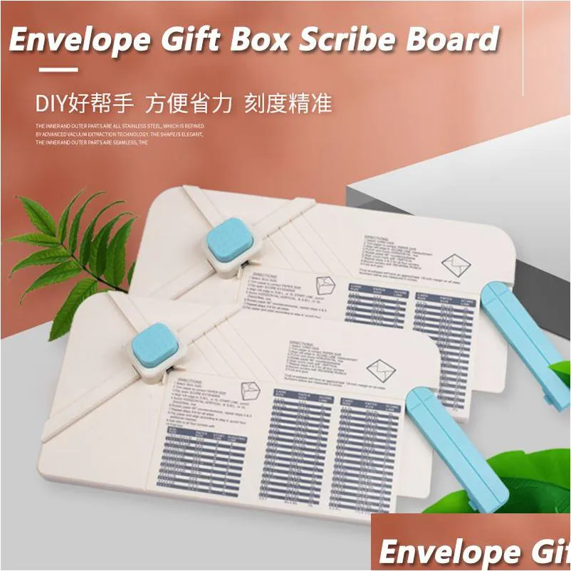 Cutting Mat Gift Box Envelope Scribe Board Punch Diy Pocket Making Embossing Scrapbook Supplies Paper Cutter 230224 Drop Delivery Of Dhyvp