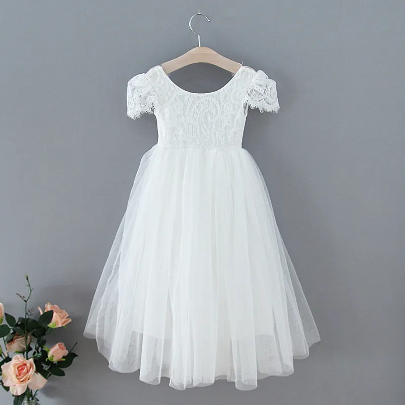 2023 Hot Sale Princess Floral Lace Infant Tulle Dress For Baby Girls 1 ...