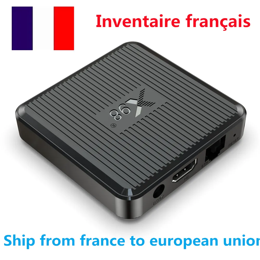 la francia ha stock X98Q TV Box Android 11 os 1GB 2GB RAM 8GB 16GB ROM AMLOGIC S905W2 2.4G / 5G Dual Wifi Media Play 4K