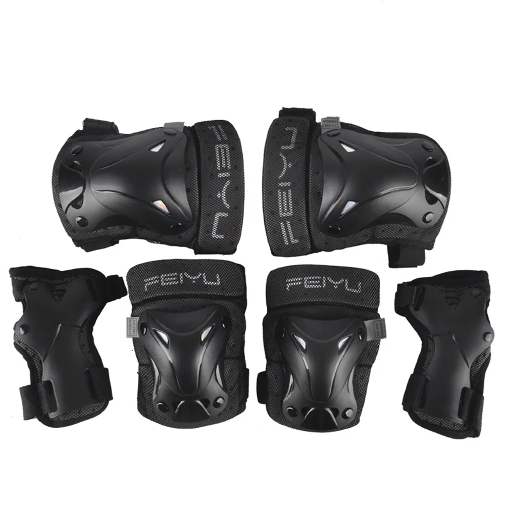 Elleboog Kniebeschermers 6 Stuks Set Beschermende Gear Set Schaatsen Helm Pad Pols Handbeschermer Voor Kinderen Volwassen Fietsen Roller Rotsklimmen 230609