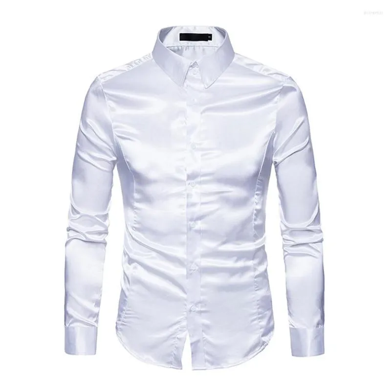 Men's Casual Shirts Men Long Sleeve Button Turn-down Collar Formal Shirt Wedding Work Party Smart Tops High Quality Clothing 2023
