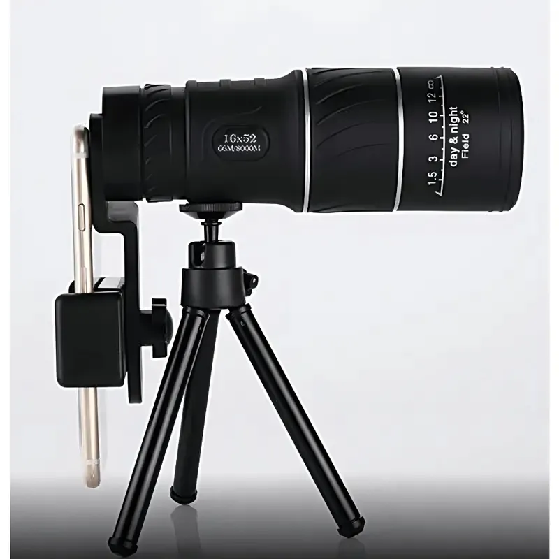 16x52 Przenośne monokularne podwójne skupienie 2598.43/314960.63inchoptics Zoom Zoom Telescope dla dorosłych