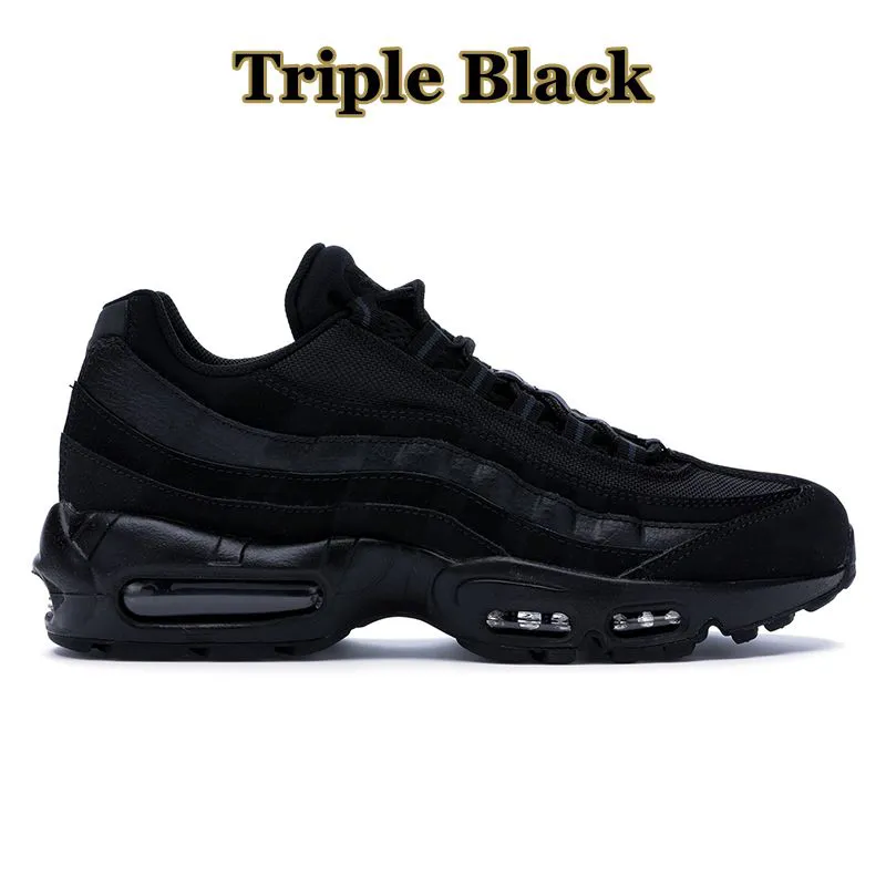 Classic Mens Running Shoes Neon 95s OG Taxi Triple Black Photo