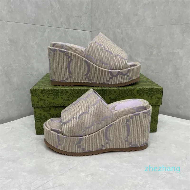 2023-Designer-Damen-Sandalen, Slides, Hausschuhe, Flip-Flops, flache Schuhe, Plateau-Wedges, bestickter Aufdruck, Jelly-Gummi-Leder-Kleiderschuhe, High Heels, 35–41