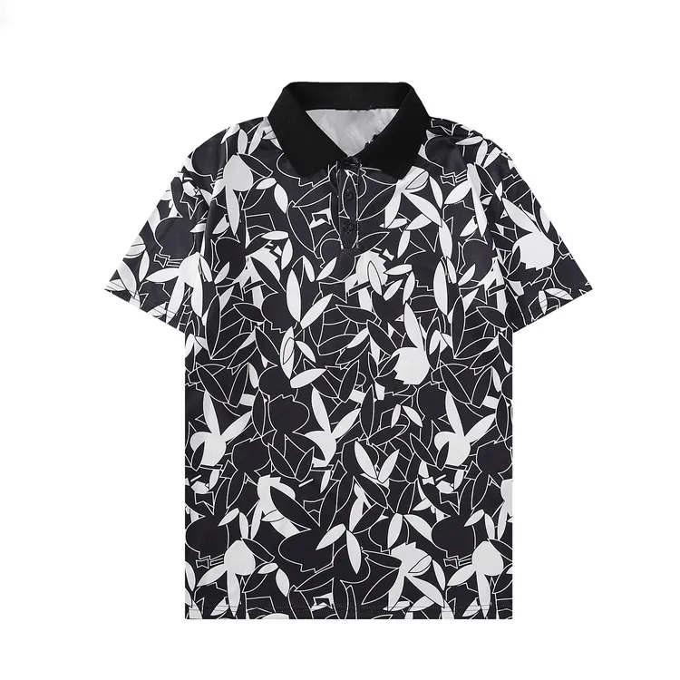Designerskie koszule polo luksusowe polo zwykłe męskie t -koszulki wąż pszczoła list haft haft mody High Street Man Tee RN14