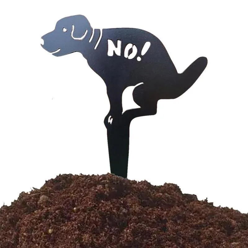 No Pooping Sign for Dogs Cast Iron Dog Poop Yard Sign for Garden Lawn Stop Dogs From Pooping On Your Lawn