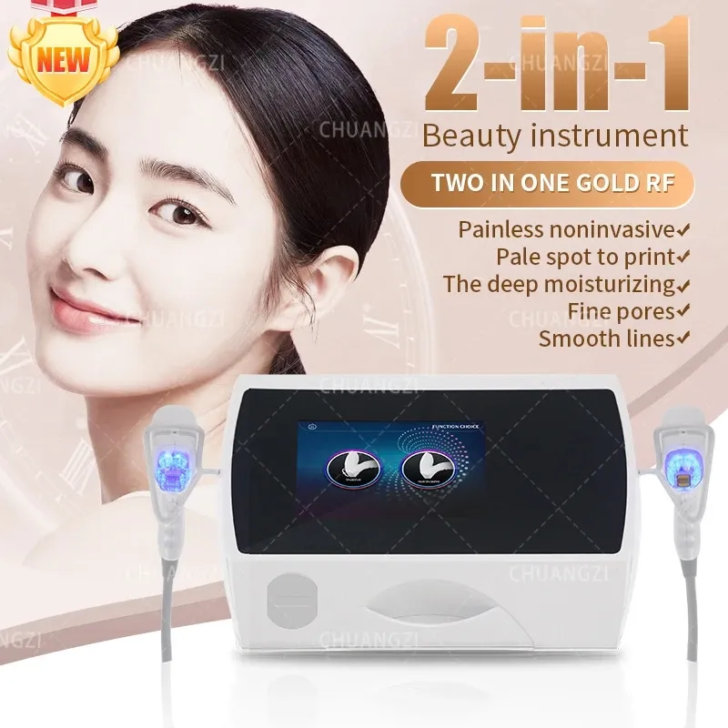 2023 2 IN1 MicroNeedle RF THERMAL Beauty Facial Equipment Machine Face Liftting Smagliature Rimozione delle rughe dell'acne