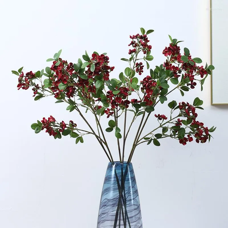 Dekoratif Çiçekler Sahte Elma Çiçek Simülasyonu Begonya İpek 5 Çatal Hyrangea Ev Yumuşak Dekorasyon Buket