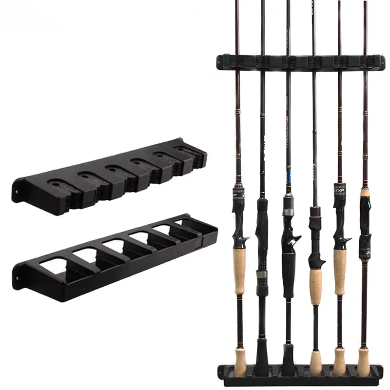 Modular Fishing Rod Storage Holder With 6 Rod Rack And Wall Mount