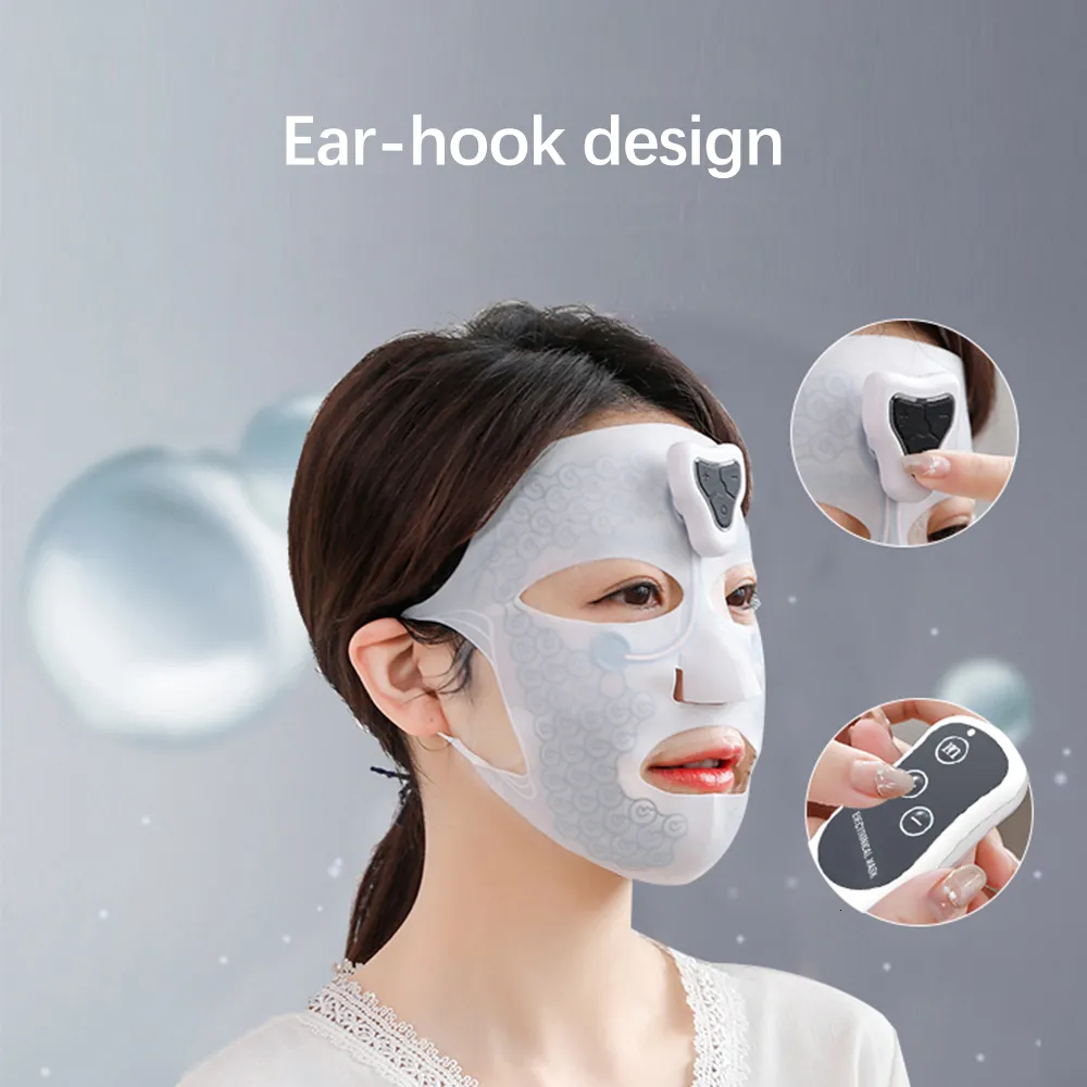 Dispositifs de soins du visage Masque électronique Lifting Vibration Massager Massage amincissant Anti-rides Supprimer l'œdème 230609