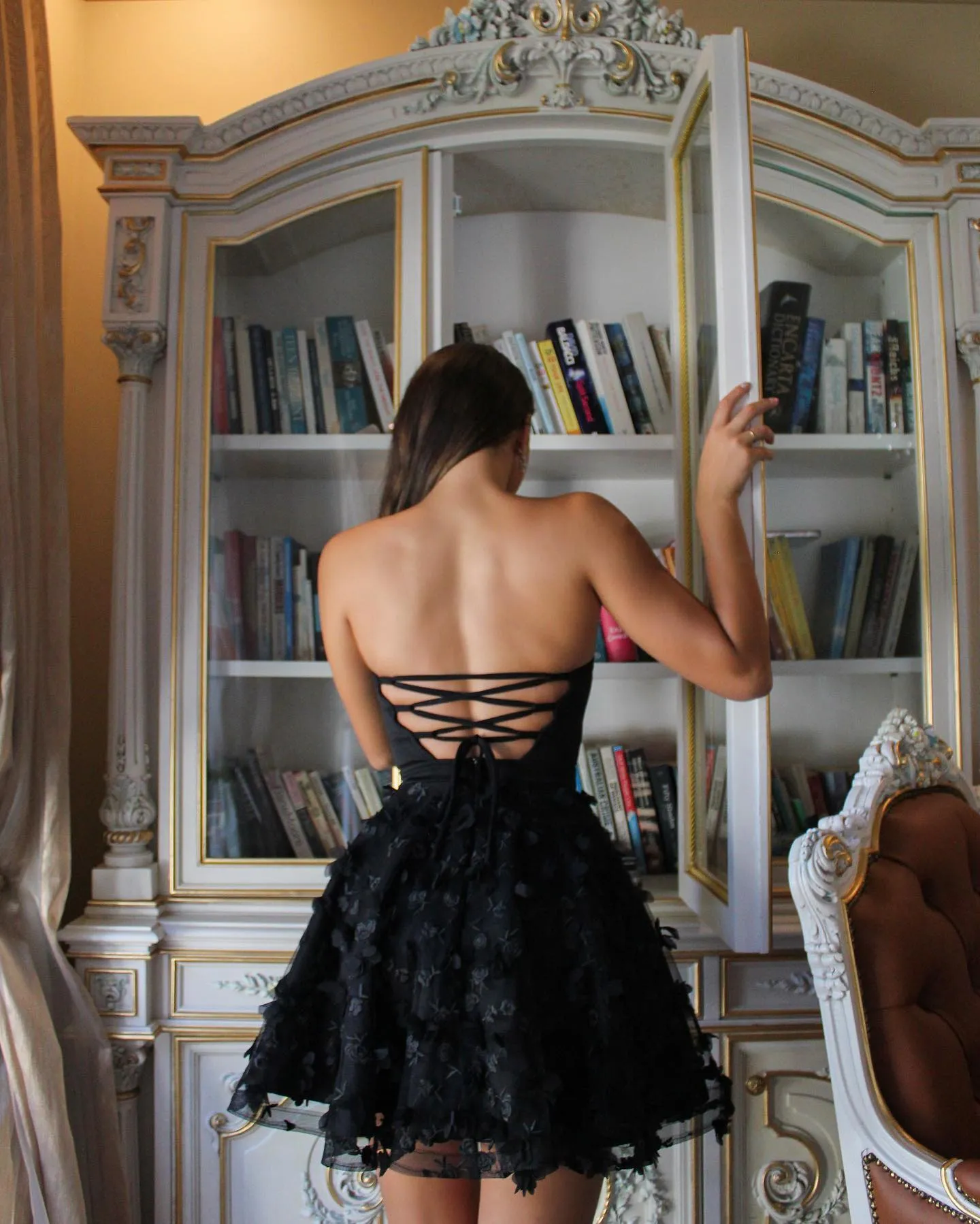 black strapless short prom dress Strapless Sweetheart Little Black Short Homecoming Party Dress With Feathers - $107.991 #S21033