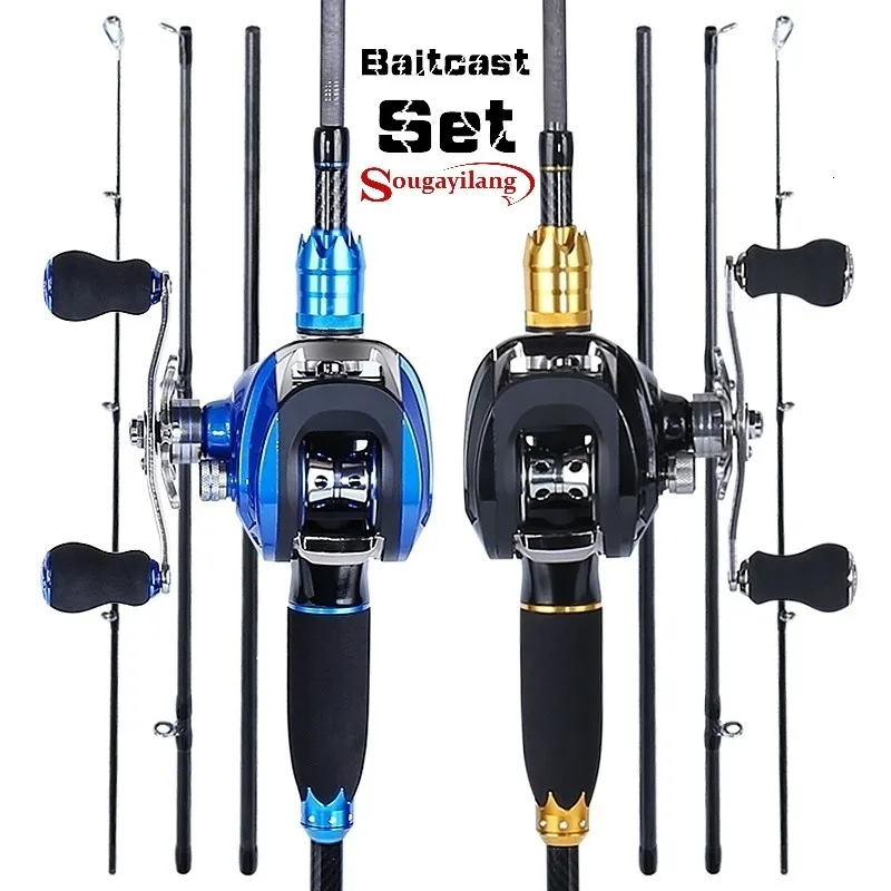  Baitcasting Fishing Rod Combo 2.1M 4 Sections Carbon Body EVA  Handle Rod and 6.3:1 Gear Ratio Casting Reel : Sports & Outdoors