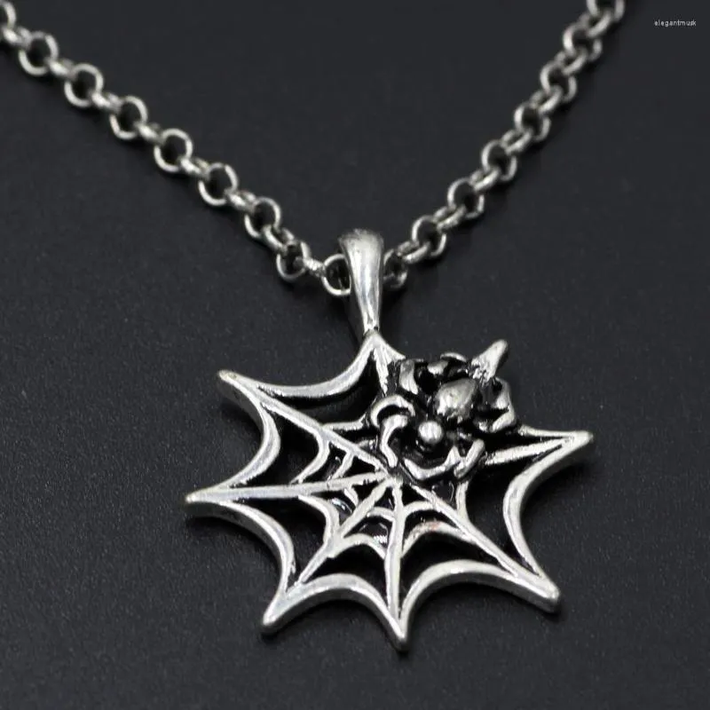 Colares com pingente Youe Shone colar de teia de aranha de liga de Halloween joias charme