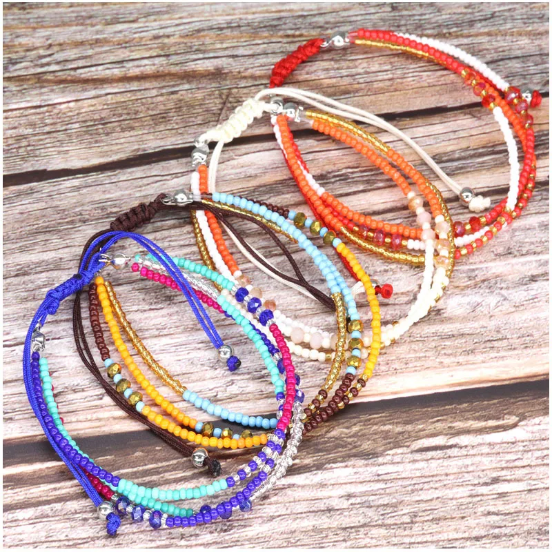 4pcs/Set Bohemian Style Tassel Life Tree Pendant Multilayer Wooden Beaded Bracelet | SHEIN A