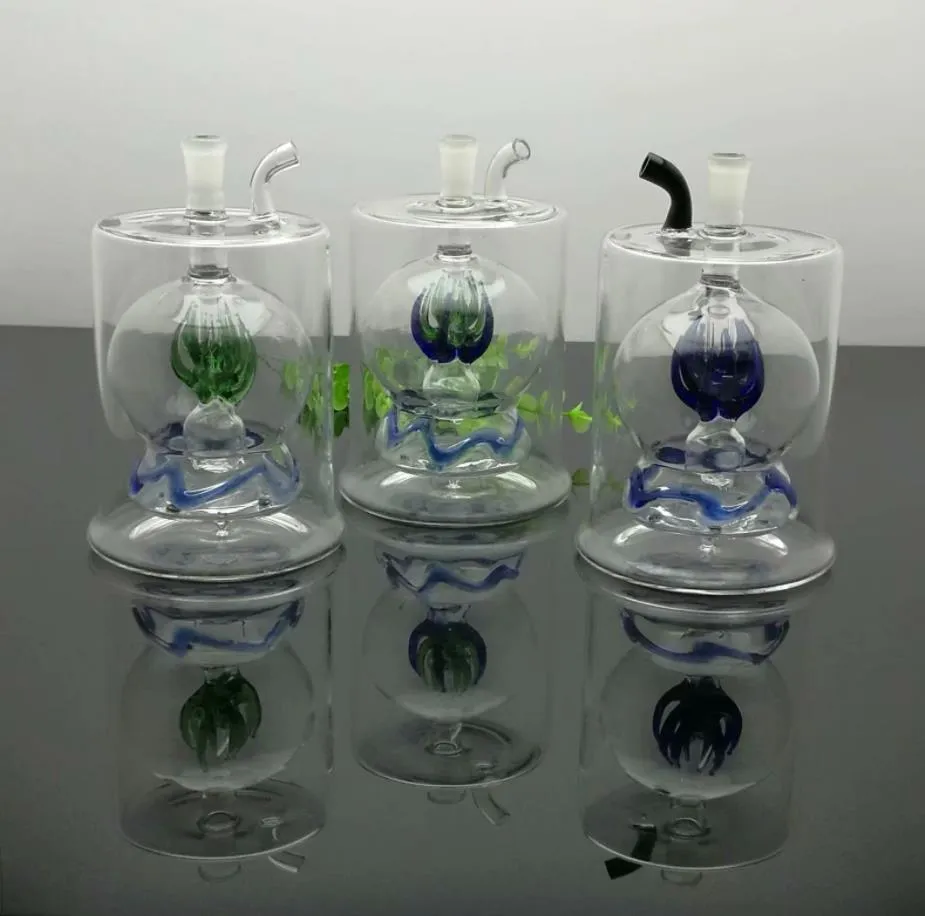 Glass Pipes Smoking Manufacture Hand-blown hookah Big Belly Colorful Ball Filter Glass Water Smoke Bottle