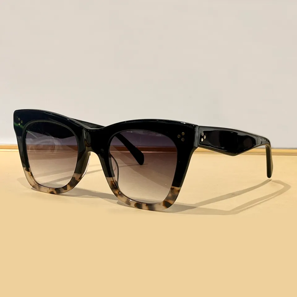 Cat Eye Vierkante Zonnebril Zwart Havana/Grijs Gradiënt Dames Designer Zonnebrillen Sonnenbrille gafa de sol UV Brillen met Doos