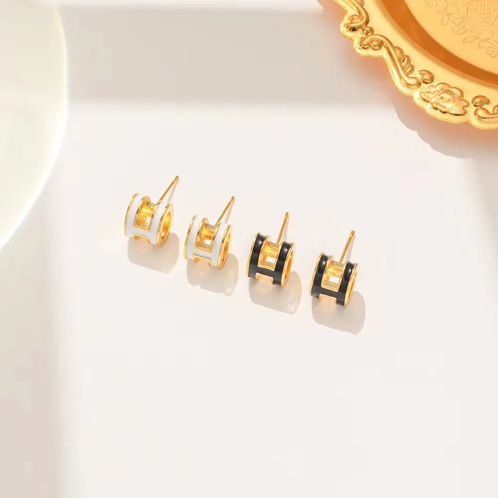 Projektanci Kolczyki marki Projektant Let Ear Stud Women Crystal Pearl Geometryczne kolczyki na przyjęcie weselne