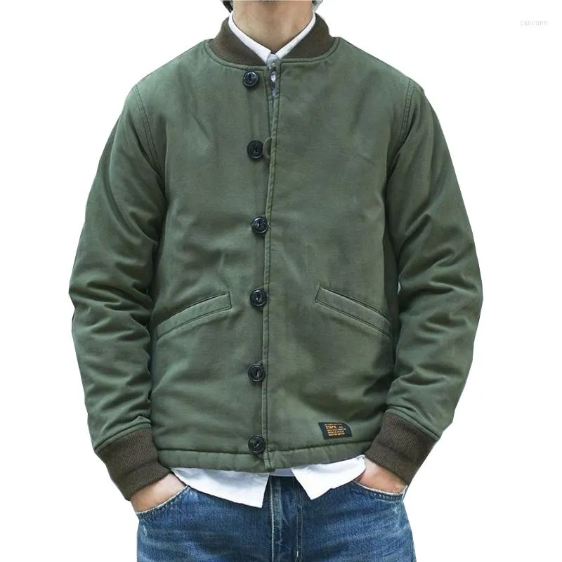 Охотничьи куртки Американская винтаж Ceket Navy N-1 Deck Jacket Sherpa Linning Work Men Erkekler Veste Americaine