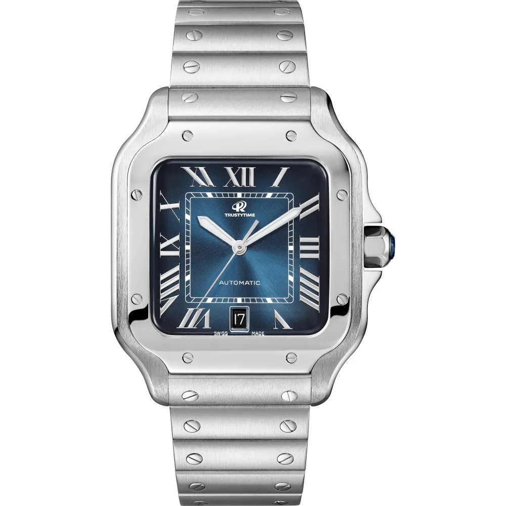Zegarek designerski męski zegarek automatyczny ruch zegarek ze stali nierdzewnej Pasku Sapphire Szklany składany klamra Wodoodporna Orologio di Lusso